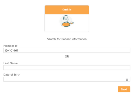 Check in Patient Search