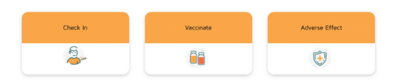 Check In, Vaccinate, Adverse Effects Blocks